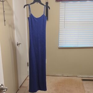 Elegant Blue Maxi Dress